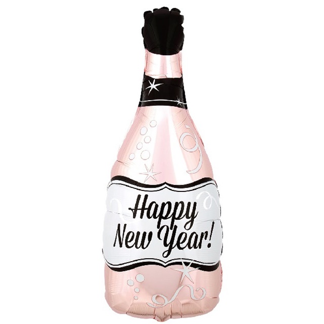 Balon foliowy Szampan butelka Happy New Year